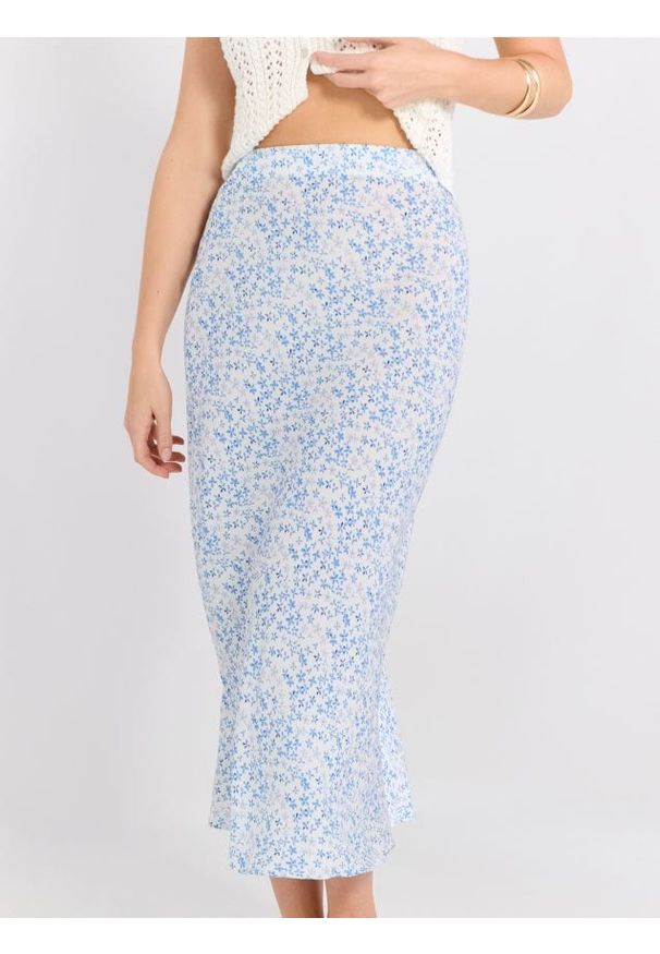 Sinsay - Wiskozowa spódnica maxi w kwiaty - wielobarwny. Materiał: wiskoza. Wzór: kwiaty