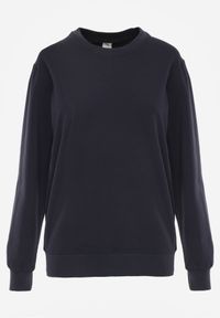 Born2be - Granatowa Bluza o Klasycznym Kroju z Bawełną Merinne. Okazja: na co dzień. Kolor: niebieski. Materiał: bawełna. Styl: klasyczny #3