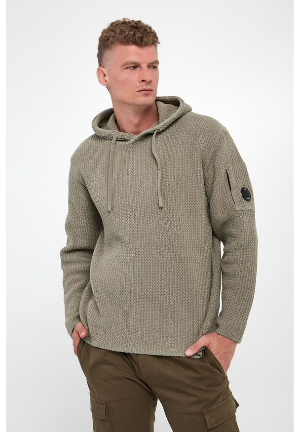 C.P. Company - Sweter męski z kapturem C.P. COMPANY. Typ kołnierza: kaptur