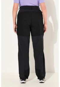ULLA POPKEN - Damskie Hybrydowe spodnie trekkingowe HYPRAR odblaski pasek na rzep. Kolekcja: plus size. Kolor: czarny. Materiał: materiał, poliester, bawełna. Długość: długie