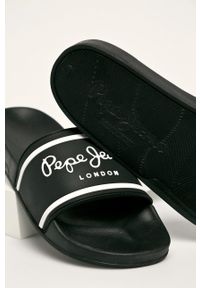 Pepe Jeans - Klapki Slider Basic. Kolor: czarny. Materiał: syntetyk, materiał, guma #3