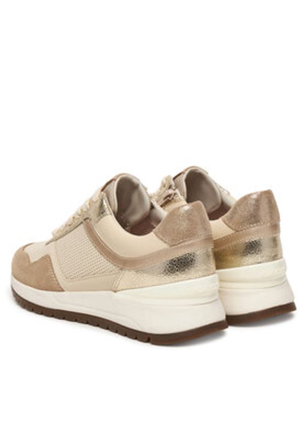 Geox Sneakersy D Desya D6500A 085CF C1S2L Beżowy. Kolor: beżowy. Materiał: skóra