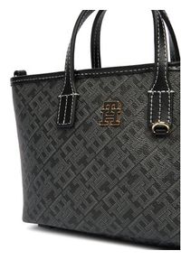 TOMMY HILFIGER - Tommy Hilfiger Torebka Monoplay Le Nano Tote AW0AW17717 Czarny. Kolor: czarny. Materiał: skórzane #5