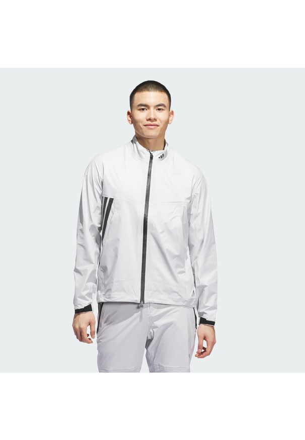 Adidas - Kurtka Ultimate365 Tour CLIMAPROOF+ Full-Zip. Typ kołnierza: golf. Kolor: szary. Materiał: materiał. Technologia: ClimaProof (Adidas). Sport: golf