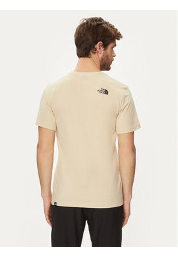 The North Face T-Shirt Simple Dome NF0A87NG Beżowy Regular Fit. Kolor: beżowy. Materiał: syntetyk