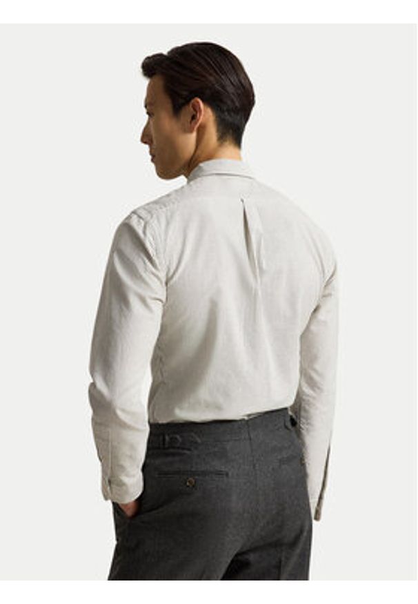 Polo Ralph Lauren Koszula 710953704503 Beżowy jasny Custom Fit. Typ kołnierza: polo. Kolor: beżowy. Materiał: bawełna