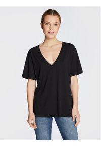 IRO T-Shirt Felicie AR287 Czarny Regular Fit. Kolor: czarny. Materiał: bawełna