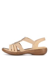 Rieker Sandały 60803-20 Beżowy. Kolor: beżowy. Materiał: syntetyk #2