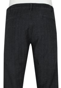 Jeansowe Spodnie Otto Kern - Czarne w Delikatny Prążek. Kolor: czarny. Materiał: bawełna. Wzór: prążki. Sezon: lato #2