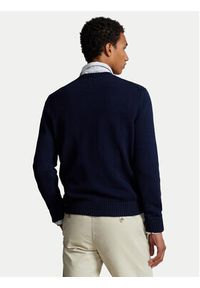 Polo Ralph Lauren Sweter Classic 710810846001 Granatowy Regular Fit. Typ kołnierza: polo. Kolor: niebieski. Materiał: bawełna
