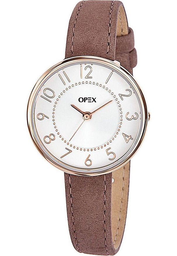 Zegarek Opex Zegarek damski Opex X3996LA1 brązowy. Kolor: brązowy