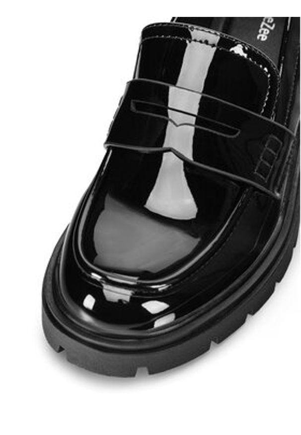 DeeZee Loafersy MIRIANA Czarny. Kolor: czarny. Materiał: materiał, syntetyk