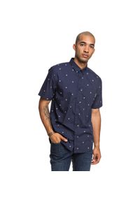 Koszula DC Shoes Up Pill Short Sleeve Shirt, Mężczyźni. Kolor: niebieski. Materiał: materiał, bawełna