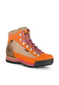Buty trekkingowe damskie Aku Ultralight. Wysokość cholewki: za kostkę. Zapięcie: sznurówki. Kolor: wielokolorowy, beżowy. Materiał: materiał, skóra. Szerokość cholewki: normalna