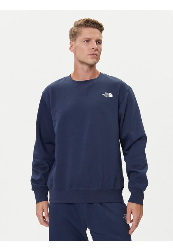 The North Face Bluza Essential NF0A89ET Granatowy Regular Fit. Kolor: niebieski. Materiał: bawełna, syntetyk