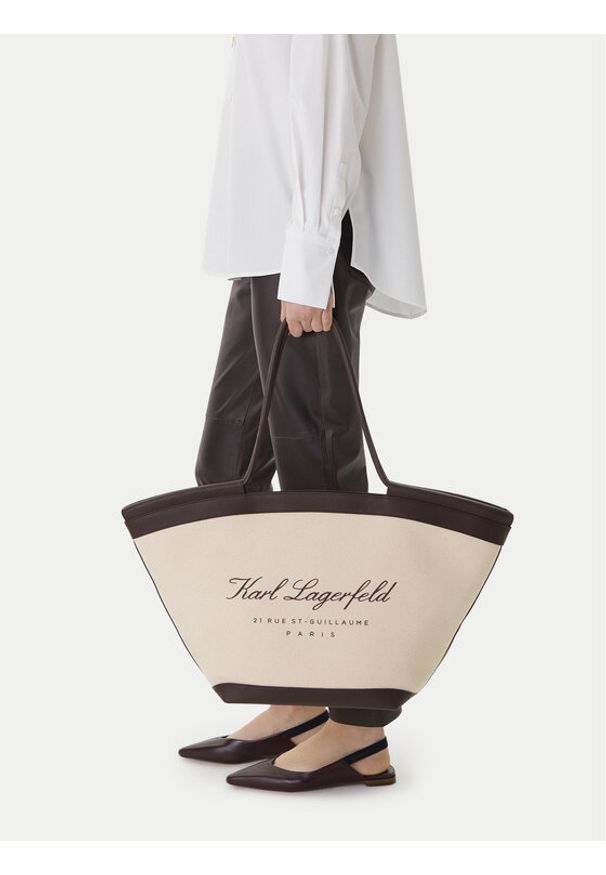 Karl Lagerfeld - KARL LAGERFELD Torebka B1W46069 Beżowy. Kolor: beżowy