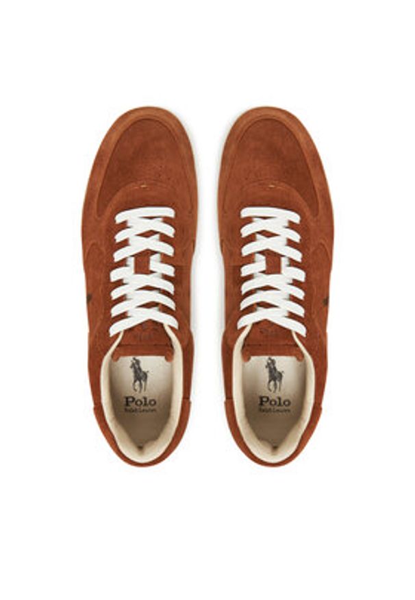 Polo Ralph Lauren Sneakersy 809973704002 Brązowy. Kolor: brązowy. Materiał: zamsz, skóra