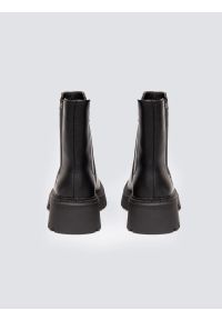 Big-Star - Botki damskie ze skóry ekologicznej czarne OO274167 906. Okazja: na co dzień. Nosek buta: okrągły. Kolor: czarny. Materiał: skóra ekologiczna. Sezon: zima, jesień. Styl: casual, elegancki, klasyczny #2