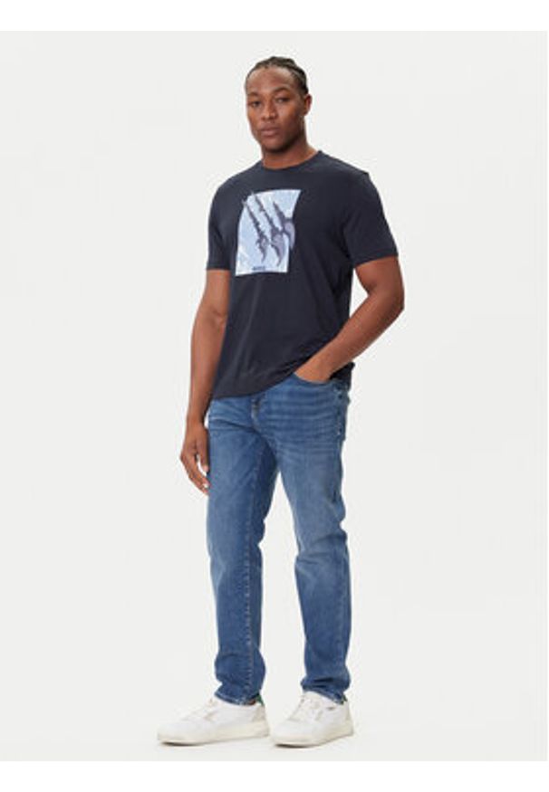BOSS T-Shirt Te_Animali 50546362 Granatowy Regular Fit. Kolor: niebieski. Materiał: bawełna