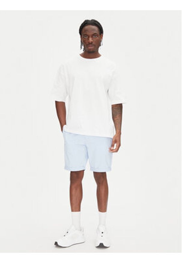Tommy Jeans Szorty materiałowe Scanton DM0DM21950 Błękitny Slim Fit. Kolor: niebieski. Materiał: bawełna