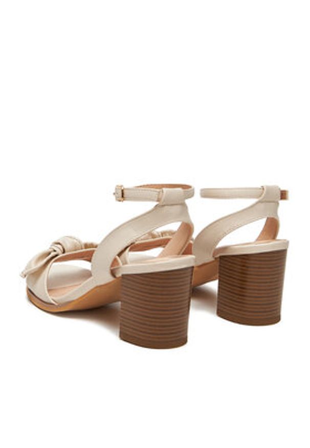 Clara Barson Sandały WS24053-01 Écru. Kolor: kremowy. Materiał: skóra