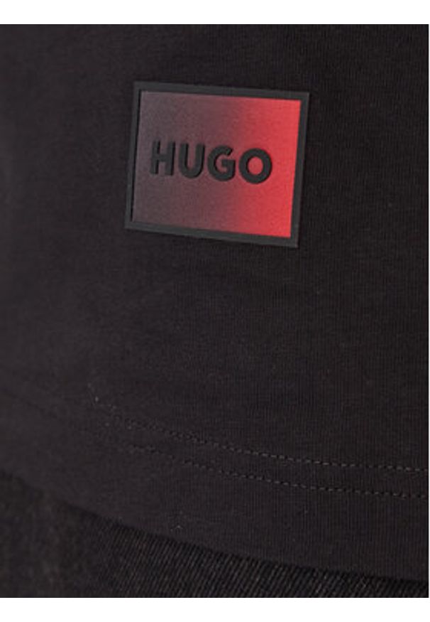 Hugo - HUGO T-Shirt Danoto 50553144 Czarny Regular Fit. Kolor: czarny. Materiał: bawełna