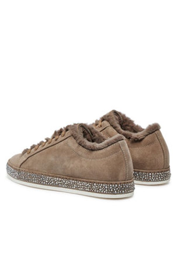LE SILLA - Le Silla Sneakersy Andrea Fod 1633T020M1LLBAK085 Beżowy. Kolor: beżowy. Materiał: skóra, zamsz