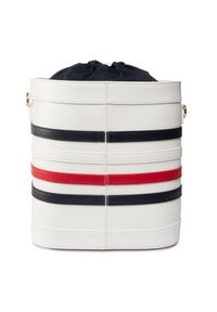 TOMMY HILFIGER - Tommy Hilfiger Torebka Item Staple Bucket AW0AW08310 Biały. Kolor: biały. Materiał: skórzane #4