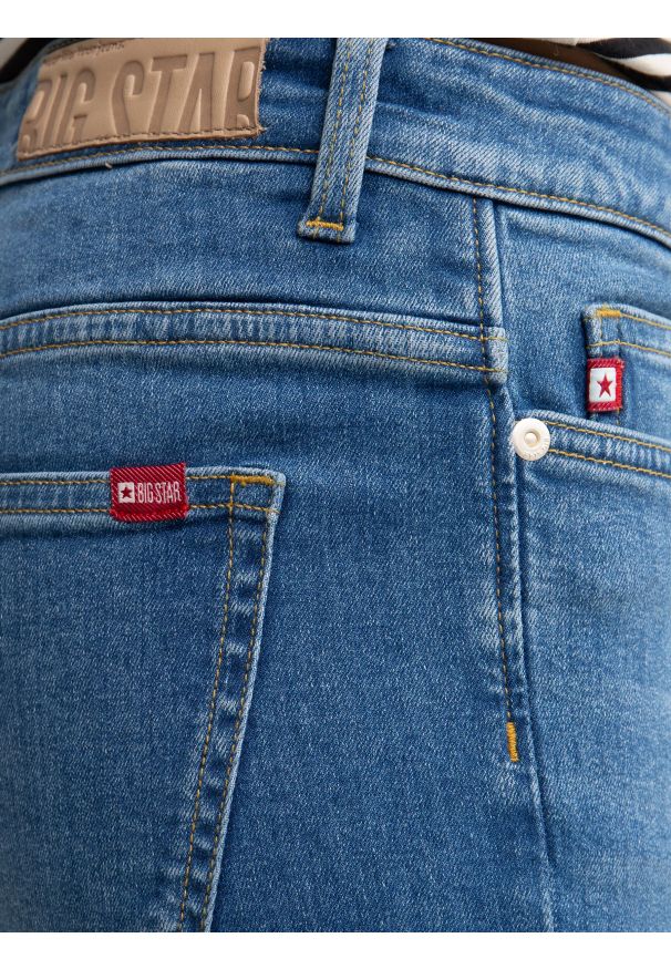 Big-Star - Jeansy damskie z wysokim stanem niebieskie Adela High Waist 137. Stan: podwyższony. Kolor: niebieski. Styl: elegancki, vintage