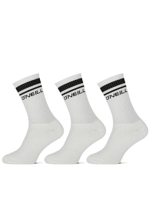 O'Neill - Skarpety długie dla mężczyzn O'neill Stripe 3-pak. Kolor: biały