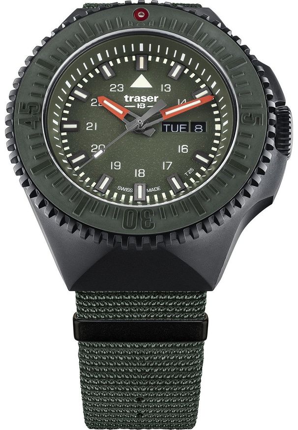 Zegarek Traser Zegarek męski Traser TS-109858 zielony. Kolor: zielony