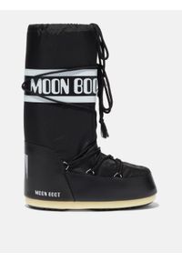 Śniegowce damskie Moon Boot ICON BLACK NYLON BOOTS. Kolor: czarny. Materiał: nylon #1