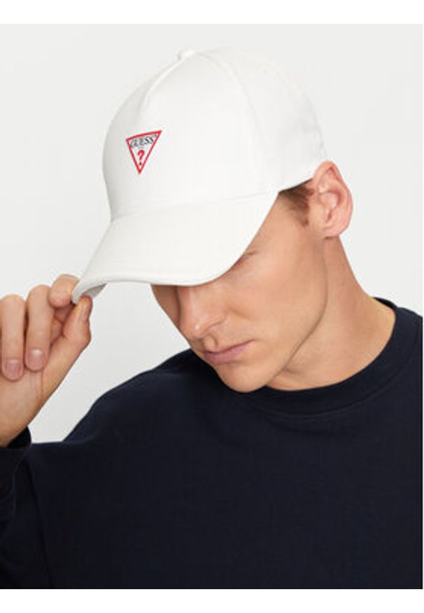 Guess Czapka z daszkiem M3YZ22 WBN60 Biały. Kolor: biały. Materiał: materiał, bawełna