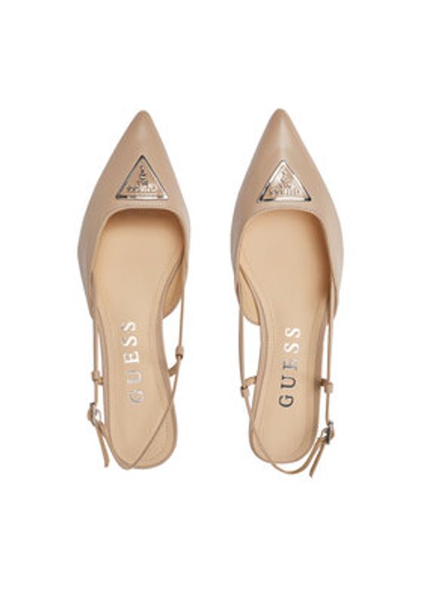 Guess Sandały Jesson FLPJES LEA05 Beżowy. Kolor: beżowy. Materiał: skóra