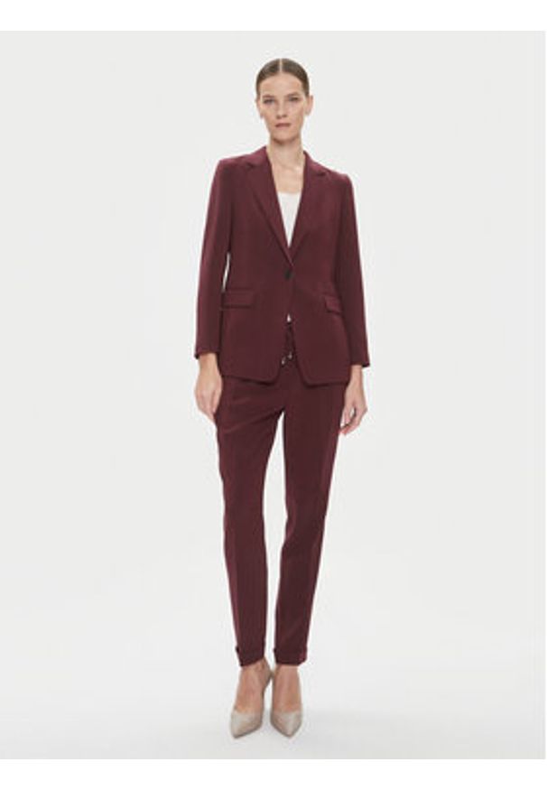 BOSS - Boss Marynarka Jocaluah 50490053 Czerwony Regular Fit. Kolor: czerwony. Materiał: syntetyk, wiskoza