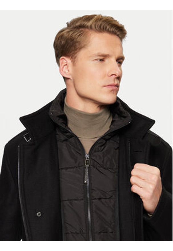 JOOP! Płaszcz wełniany 17 JC-251Makse 30043638 Czarny Regular Fit. Kolor: czarny. Materiał: wełna
