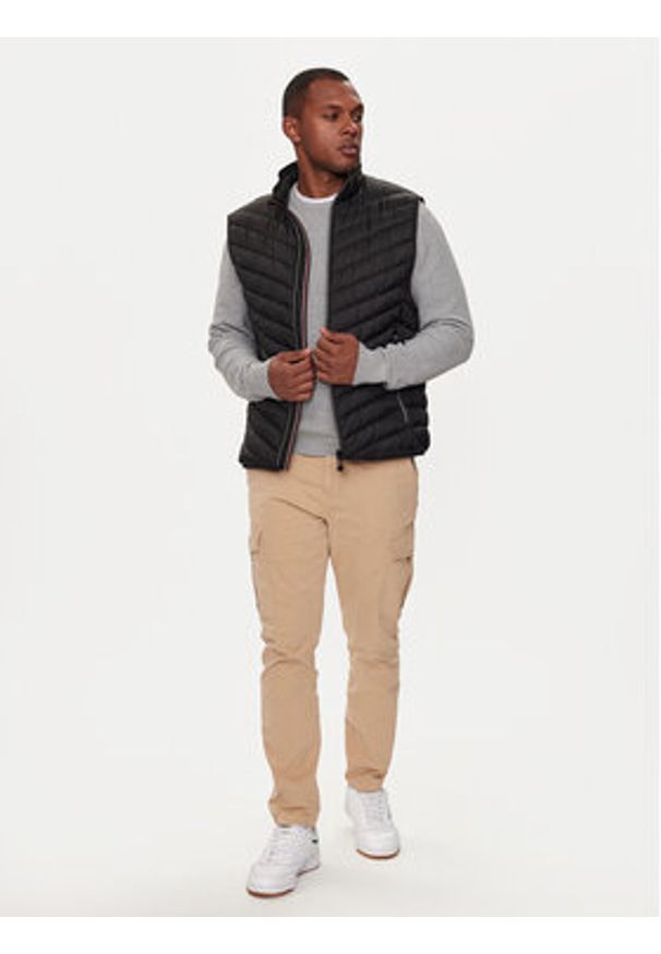 Tom Tailor Kamizelka 1041310 Czarny Regular Fit. Kolor: czarny. Materiał: syntetyk