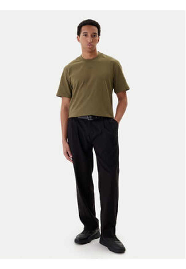 Hugo - HUGO T-Shirt Dapolino 50488330 Zielony Relaxed Fit. Kolor: zielony. Materiał: bawełna