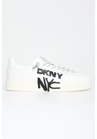 Sneakersy damskie skórzane DKNY. Materiał: skóra