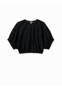 Desigual Bluzka Lucca 23SWBW01 Czarny Relaxed Fit. Kolor: czarny. Materiał: syntetyk