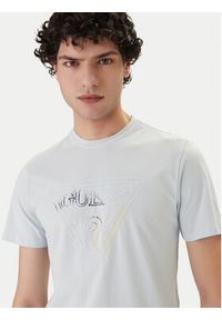 Guess T-Shirt M6GI11 K2992 Błękitny Slim Fit. Kolor: niebieski. Materiał: bawełna #3