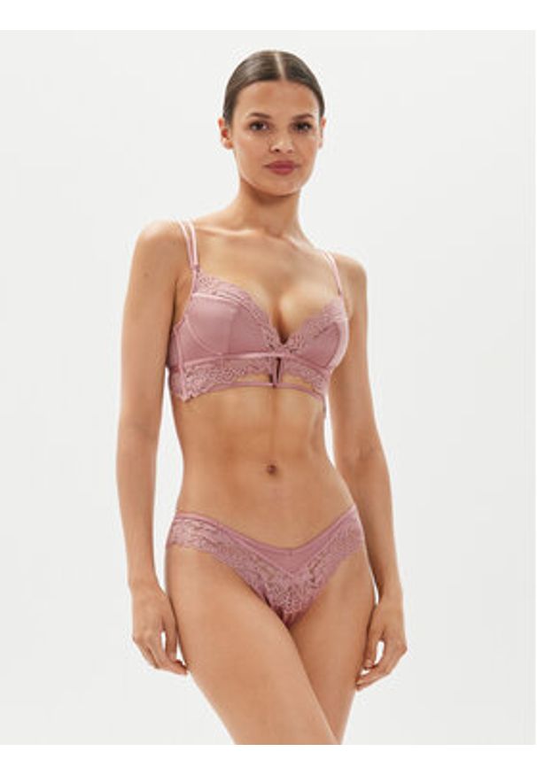 Hunkemöller Biustonosz braletka Lainey 205443 Różowy. Kolor: różowy. Materiał: syntetyk