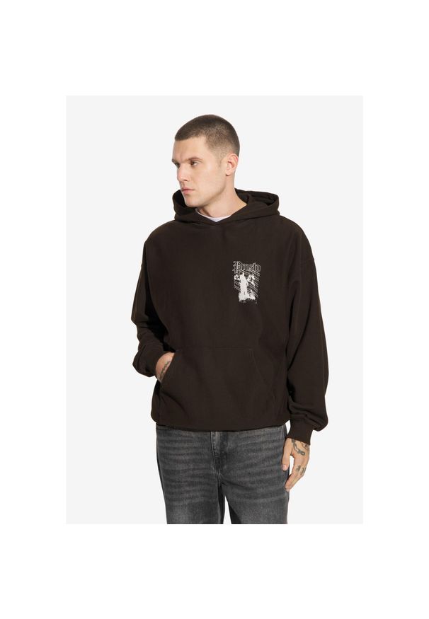 Bluza sportowa męska Prosto Shadow z kapturem. Typ kołnierza: kaptur. Kolor: czarny