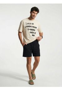 Sinsay - Bawełniana piżama dwuczęściowa z napisem - wielobarwny. Materiał: bawełna. Wzór: napisy #1