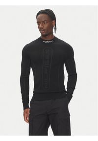 TOMMY HILFIGER - Tommy Hilfiger Longsleeve F1 Movie MW0MW41383 Czarny Slim Fit. Kolor: czarny. Materiał: bawełna. Długość rękawa: długi rękaw