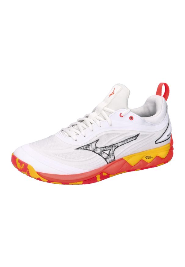 Buty halowe Mizuno Wave Luminous 3. Kolor: żółty, pomarańczowy, biały, wielokolorowy. Model: Mizuno Wave. Sport: siatkówka