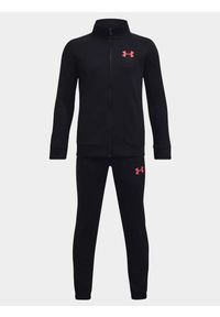 Under Armour - Dres dziecięcy UNDER ARMOUR 1363290 zestaw bluza + spodnie. Kolor: wielokolorowy, czarny, czerwony. Materiał: dresówka. Styl: sportowy