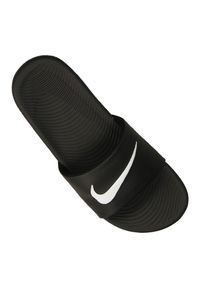 Klapki Nike Kawa Slide Jr 819352-001 czarne. Kolor: czarny. Materiał: syntetyk. Obcas: na platformie
