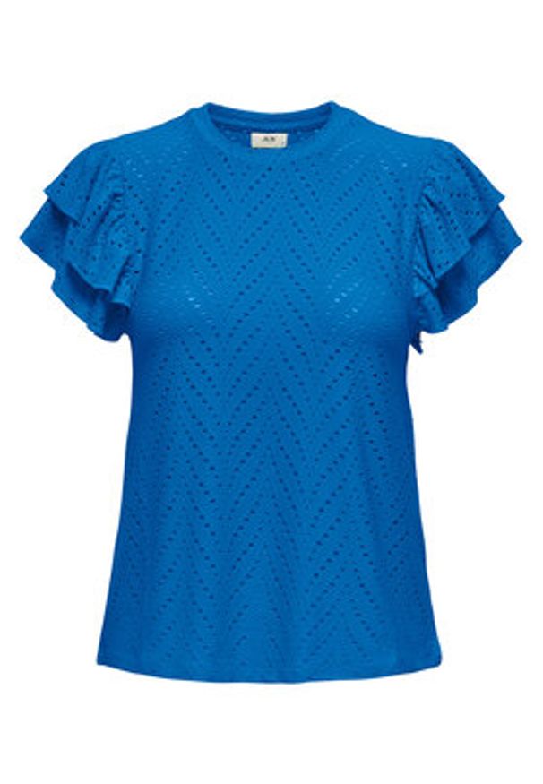 JDY Bluzka Carla 15351452 Niebieski Regular Fit. Kolor: niebieski. Materiał: syntetyk