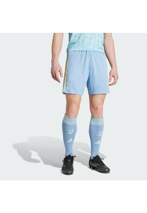 Adidas - Wyjazdowe szorty Juventusu 25/26. Kolor: niebieski. Sezon: lato. Sport: piłka nożna